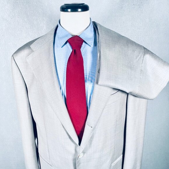 Suitsupply x Vitale Barberis Suit Mens 46R Gray Wool 2 Piece Blazer Pants 38x30 - Picture 2 of 16